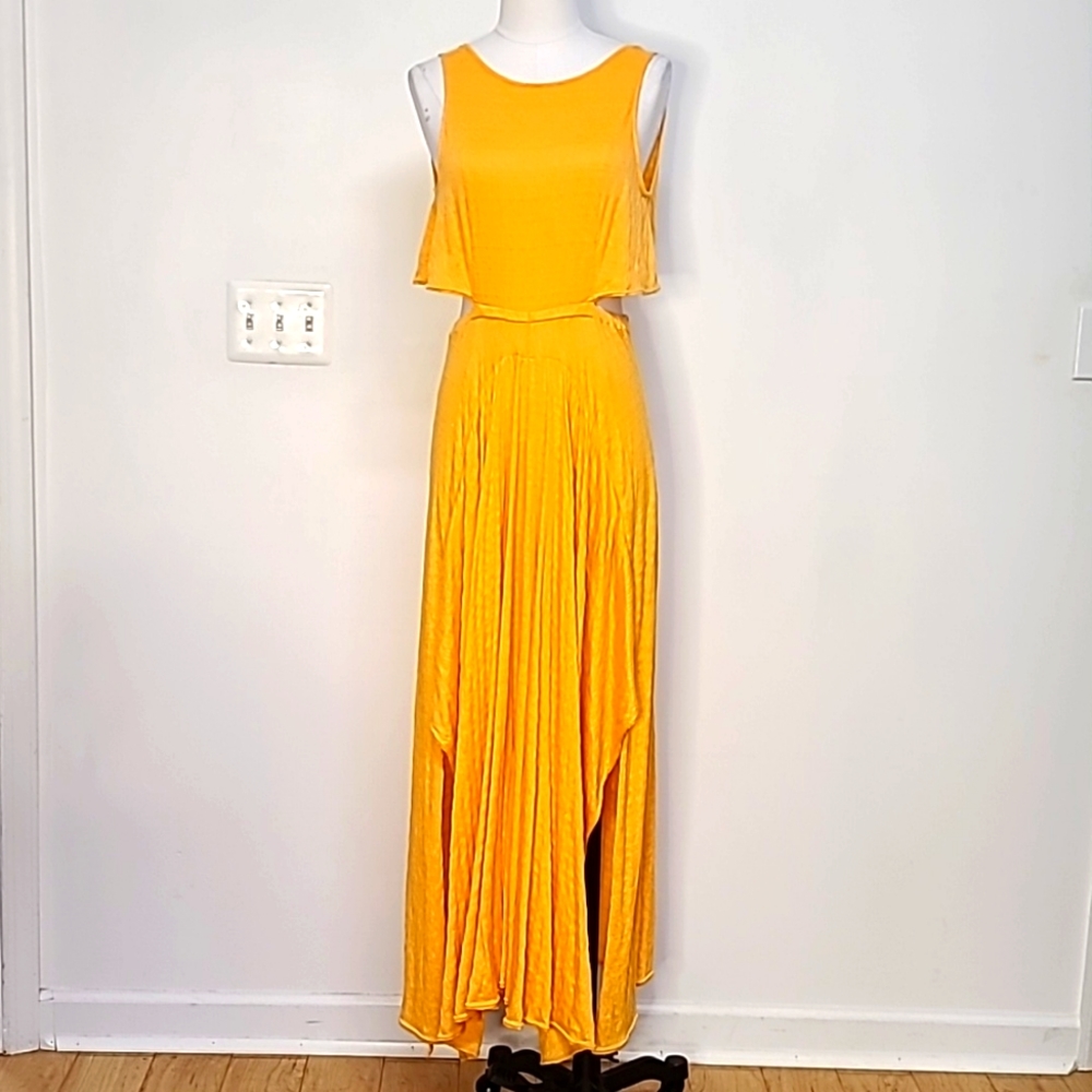 Sunset orange dress Free people